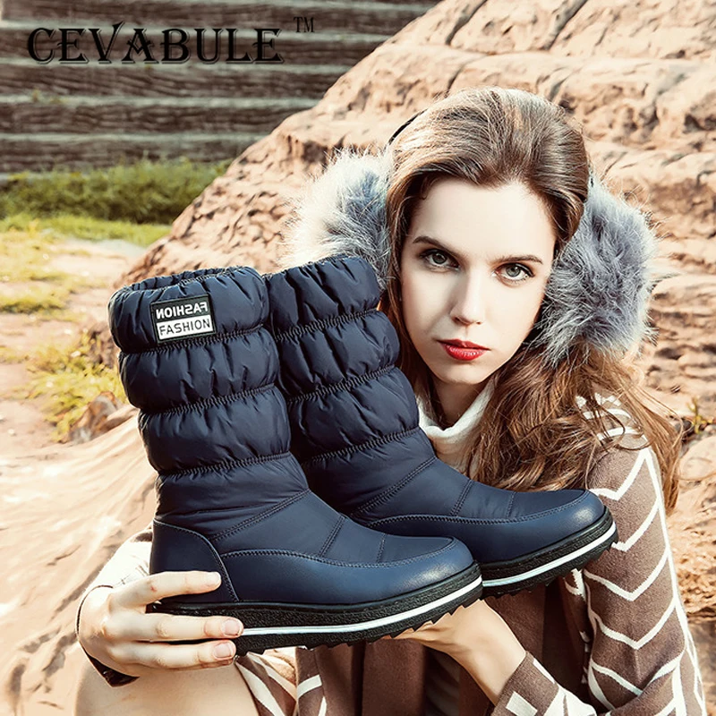 CAVABULE/2021 г. Зимние ботинки на толстой подошве повседневные с подкладкой из ткани