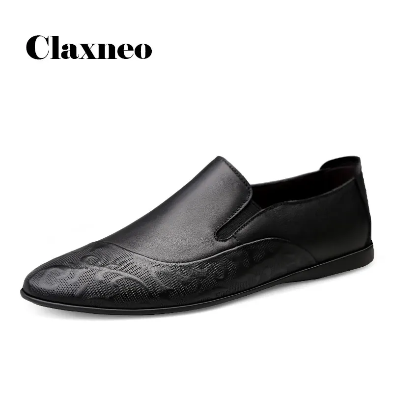 

CLAXNEO Mans Shoes Genuine Leather Slip-on 2020 Summer Male Loafers Breathable clax Men's Moccasins Flats Leather Shoe