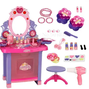 

Girl play house dressing table children's toys simulation kitchen princess dressing table product makeup box set 3-6 years old