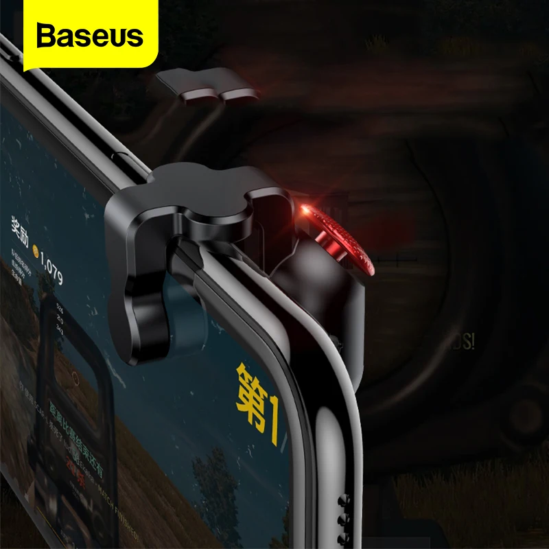 

Baseus Gamepad Joystick For PUBG L1 R1 Key L1R1 Shooter Controller Joypad Trigger Fire Button Aim For PUBG Mobile Phone Game Pad