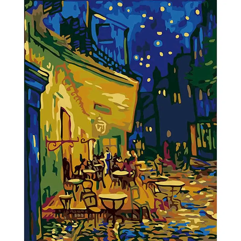 

RUOPOTY DIY Coffee shop Romance Painting By Numbers Figure Canvas Wedding Decoration Art picture Gift for home decor Christmas