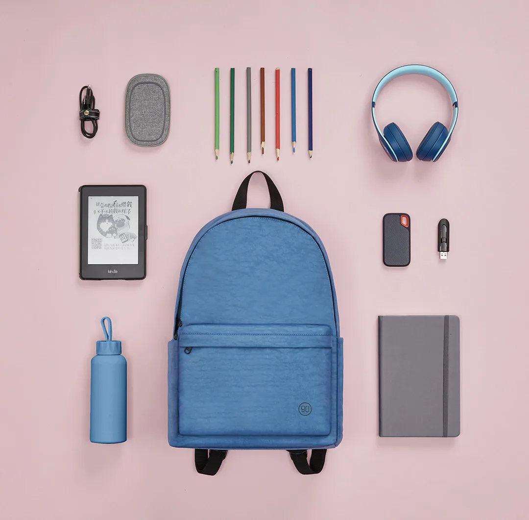 Xiaomi Youpin 90fun молодежный рюкзак для колледжа особенности промытая ткань 15L емкость легкий и портативный простой и универсальный