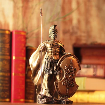 

Medieval warrior armor model retro Roman armor warrior creative bar furnishing accessories hand companion culpture crafts statue