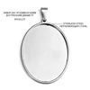 DC Light 5pcs Stainless Steel Blank Pendant Tray Oval Base 18x25mm/30x40mm Glass Cabochon Bases Setting for DIY Jewelry Making ► Photo 2/6