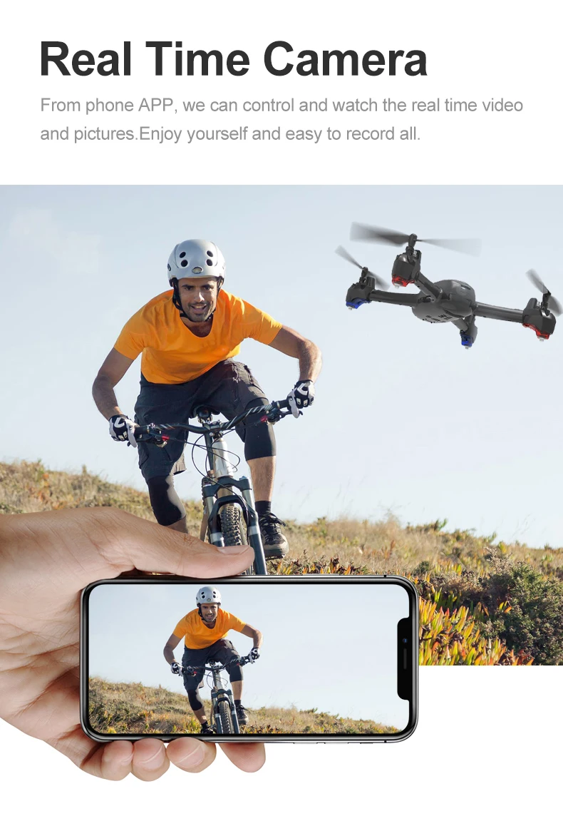 Мини-Дрон с Камера HD 720P складной Wi-Fi Квадрокоптер с дистанционным управлением «Безголовый» режим удержания высоты Микро Карманный селфи Дрон S7