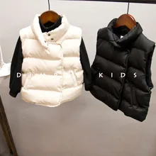 Г. Зимний стиль, корейский стиль, мужской и женский однотонный теплый жилет из натурального хлопка, P9193