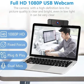 

K2 Webcam 1080P Full HD 2 Mega Web Camera with Microphone cmos USB Webcam for Computer Desktop Laptop