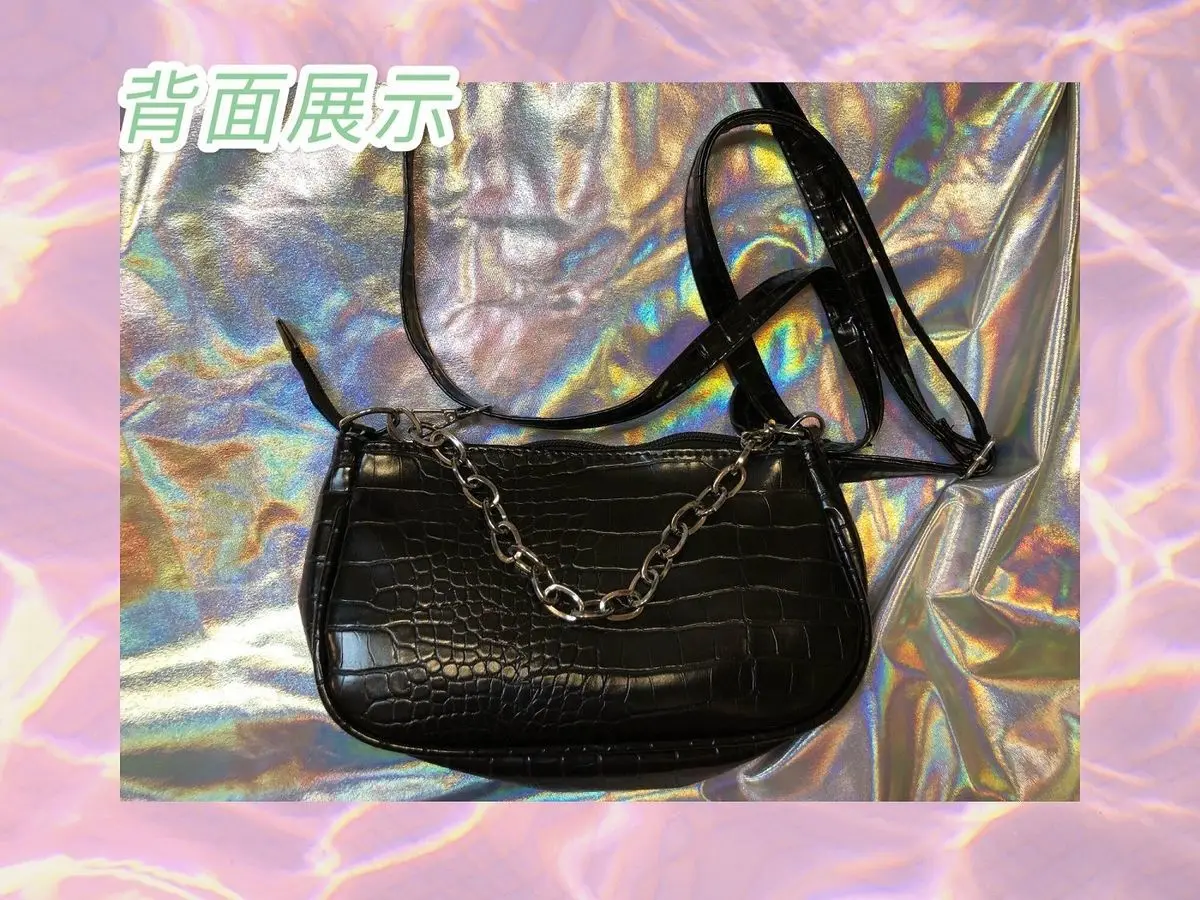 Y2K Shoulder Bag Harajuku Womens Girl Handbags Bags 90s E-girl Metal Punk Messenger Bag Female Letter Sequins Chain Underarm Bag Y2K Shoulder Bag Harajuku Womens Girl Handbags Bags 90s E-girl Metal Punk Messenger Bag Female Letter Sequins Chain Underarm Bag