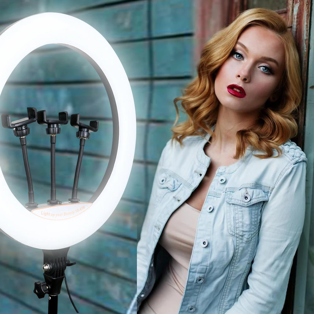 18 inch 45cm LED Selfie Ring Light Dimmable With Phone Holder Tripod Stand For Video Live Vlog Broadcast Photography Lighting |