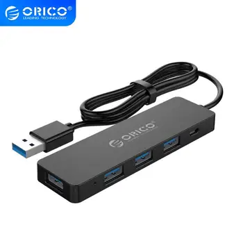 

ORICO Multi USB3.0 HUB 5Gbps 4 Ports USB Splitter OTG Adapter With Power Supply Interface for MacBook Laptop PC Tablet Computer