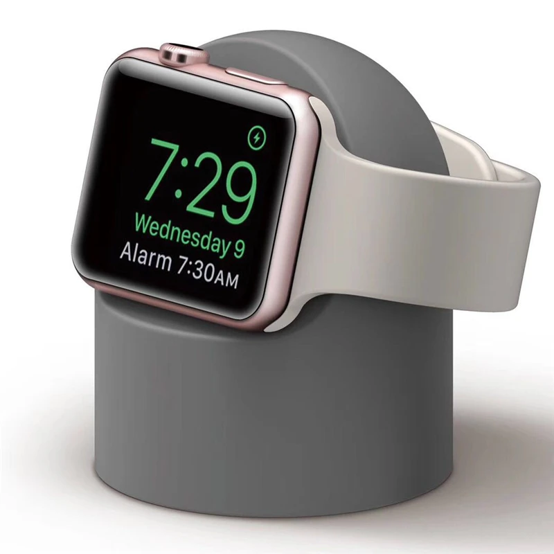 Новейший мягкий силиконовый W2 Apple watch зарядное устройство Подставка без царапин