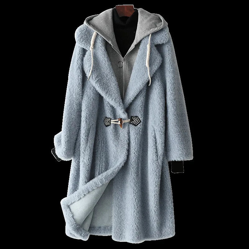 

100% Wool Jacket Autumn Winter Coat Women Clothes 2020 Real Fur Coat Korean Sheep Shearling Women Tops Suede Lining ZT3902