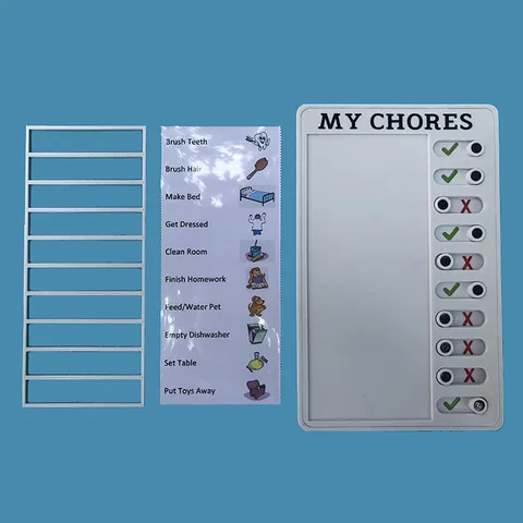 Plastic Board Chore Chart Detachable and Reusable RV Checklist for Clear Planing Message Board Organized Home Office