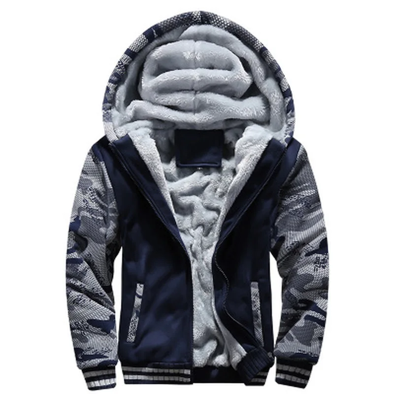 

Hoodies winter camouflage sleeve jacket men fleece sweatshirts Jacket men's custom logo M-4XL large size SA-8