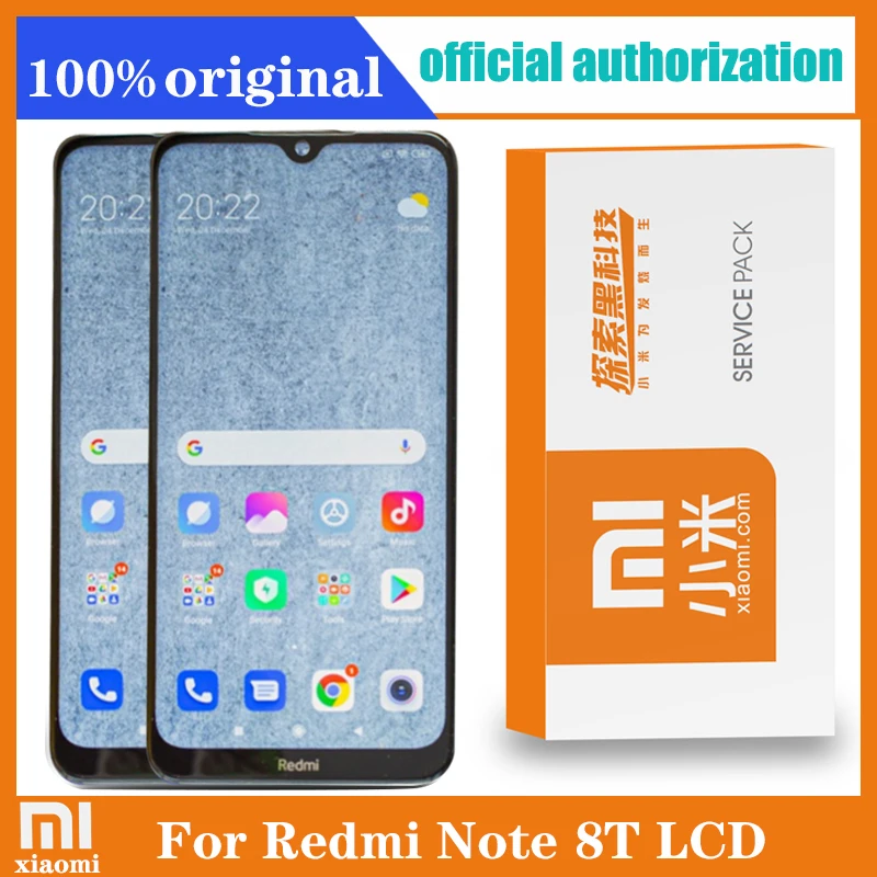 ЖК дисплей и сенсорный датчик в сборе с рамкой для Xiaomi Redmi Note 8T 10 точек касания 6 3