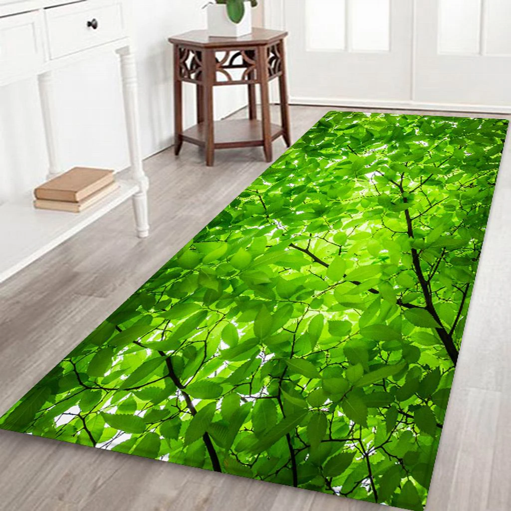 Kitchen Bathroom Floor Mat Rubber Backing Anti-slip Area Rug Carpet 3D Pattern