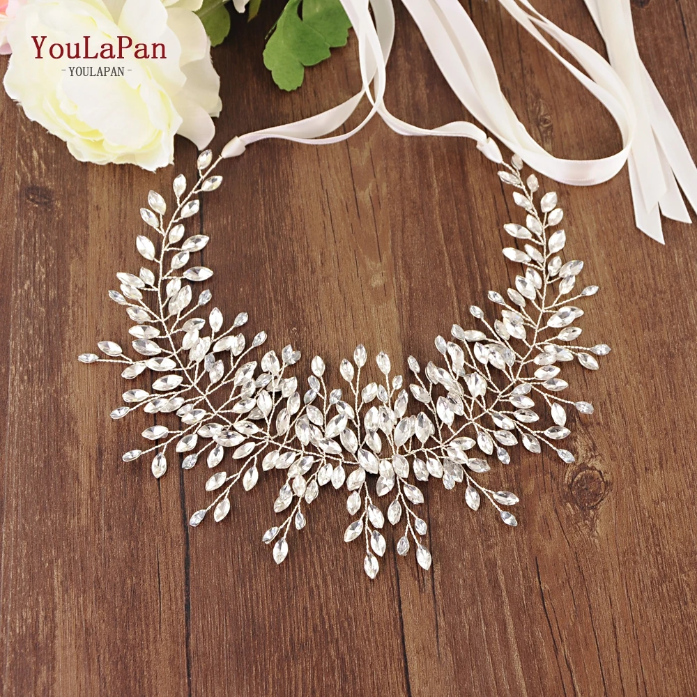 TOPQUEEN Bridal Belts bridal waistband bridal dress decoration Silver Diamond Belt Bridal Sashes Belt Luxury Rhinestone Wedding Dress Sash SH237