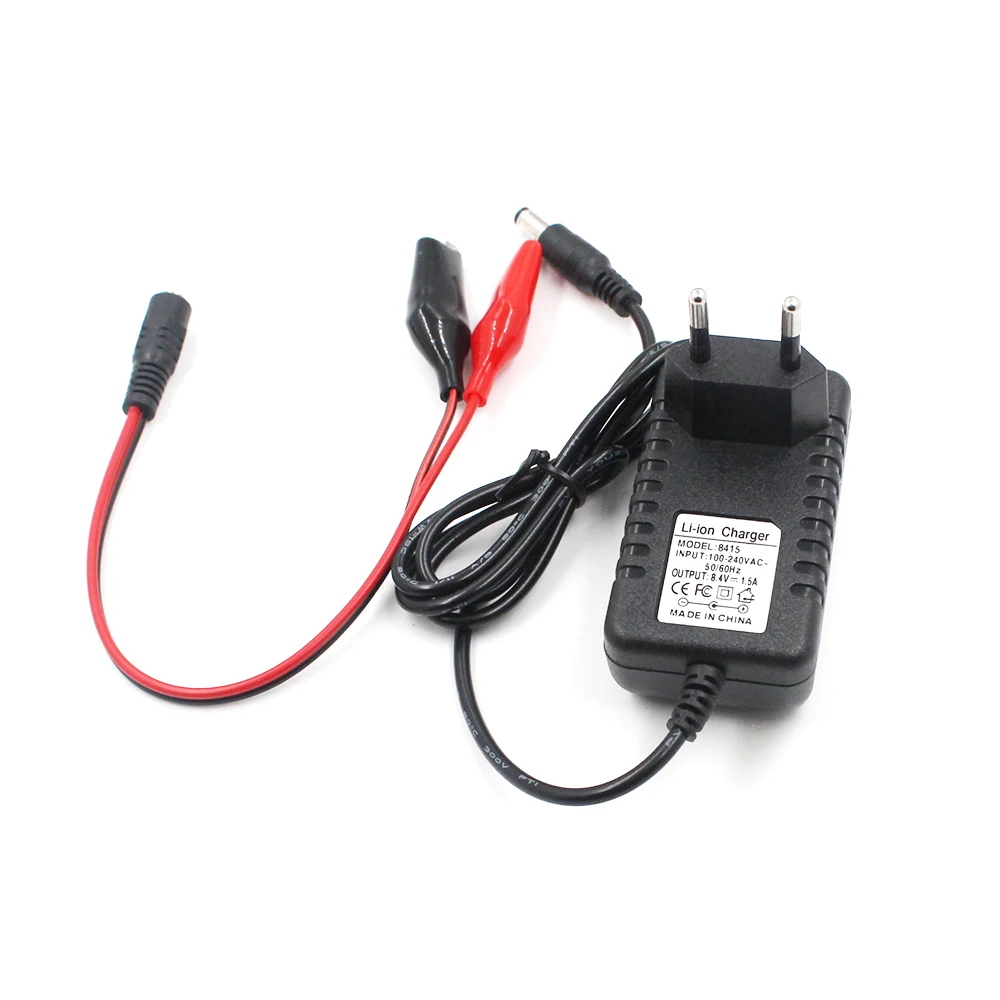 18650 Rechargeable Lithium Battery Charger DC 5.5mm * 2.1mm Portable for 1 2 String 4.2V 8.4V 12.6 16.8 21 25.2V |