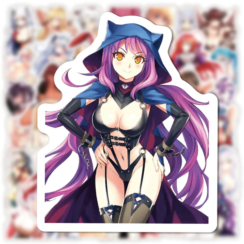 Anime Hentai Stickers Kawaii Sexy Bunny Girl Waifu Stickers Phone Skateboard Laptop Guitar Cool Sticker Kids Toy 10/30/50/100PCS