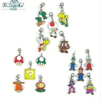 

Super Mario keychain High quality Lovely Super Mario Bros question mark 5 More Color CARTOON collection Llavero Chaveiro jewelry