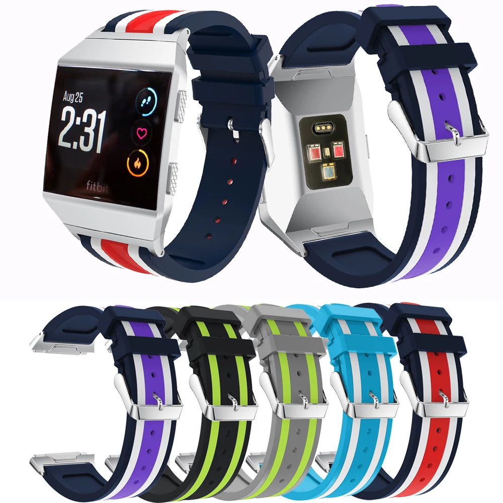 

Lightweight Ventilate Silicone Sport Watch Bands Bracelet for Fitbit Ionic Classic Watch Adjustable Replacement Bangle Accessory
