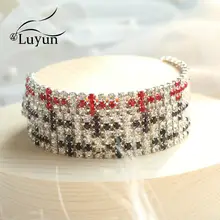 Luyun браслет цепочка Ювелирные изделия хрустальный Теннисный браслет женские ювелирные изделия новые браслеты из нержавеющей стали на руку аксессуары