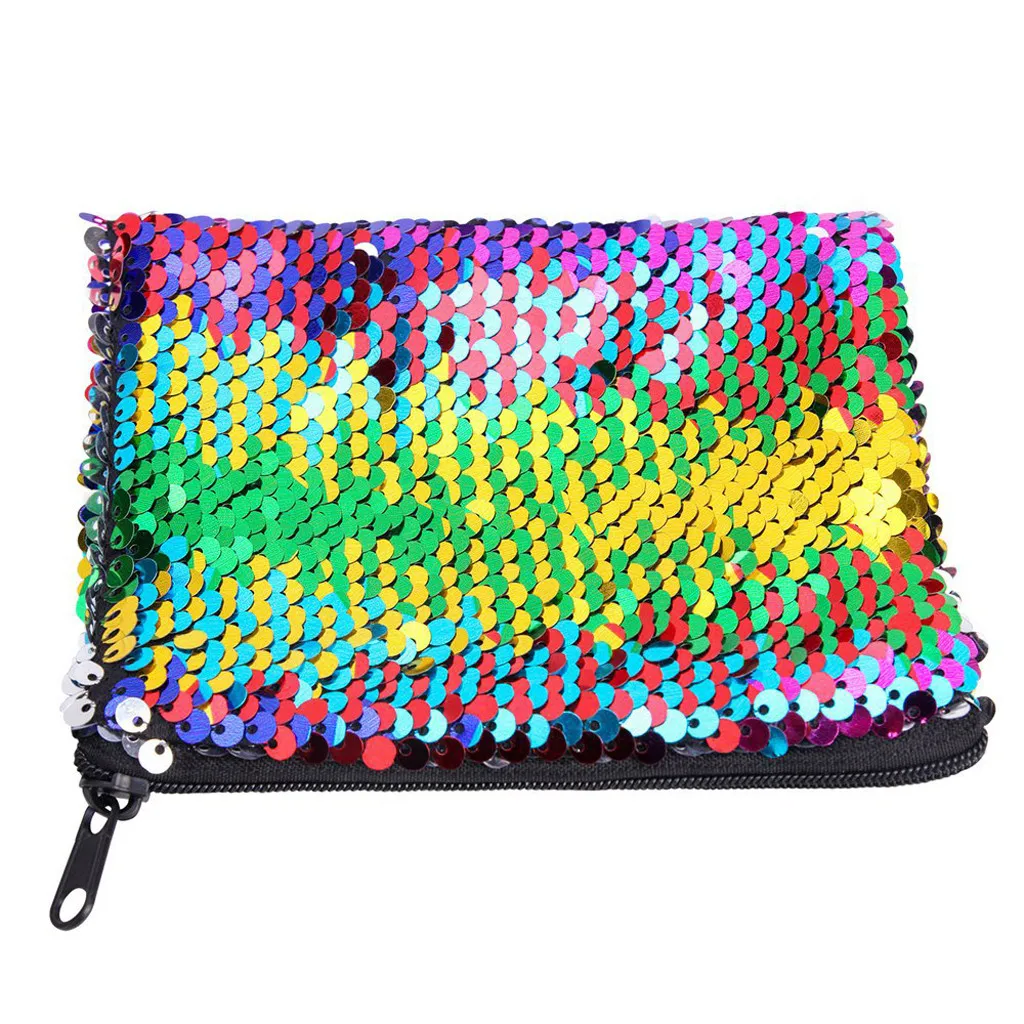 Модные женские сумки на молнии с блестками для девушек, кошелек для монет, держатель для карт, новая женская сумка с узором, Длинный кошелек, кошек - Цвет: B