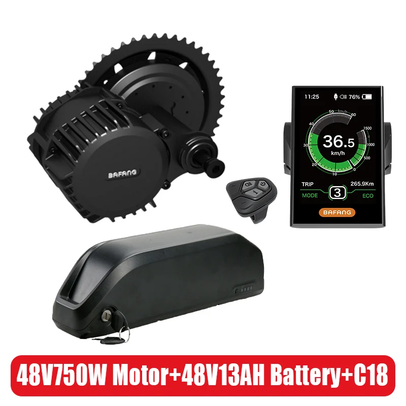 48V750W 48V13AH C18 BBS02B 48V 750W Bafang середине приводной двигатель с Батарея 48V13AH 17.5AH комплект для переоборудования электрического велосипеда весело BBS02 Байк, способный преодолевать Броды конверсионный набор - Цвет: 48V750W 48V13AH C18