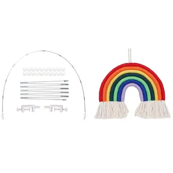 

Balloon Arch Kit for Different Table Size & Rainbow Wall Decor Colorful Small Tapestry Rope Woven Tassel