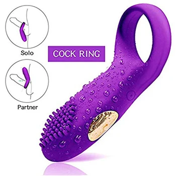 

Silicone Men's Sports Enhanced Massage Ring Elastic Cock Ring 12 Mode Strong Vibration Happy Delay Rings