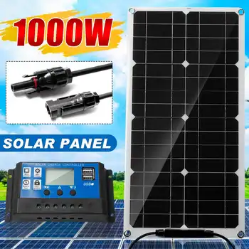 Zestaw paneli słonecznych 1000W 12V USB do ładowania ogniw słonecznych do telefonu RV Car MP3 PADWaterproof zasilacz zewnętrzny 30A kontroler tanie i dobre opinie KINCO CN (pochodzenie) panel solarny 938119