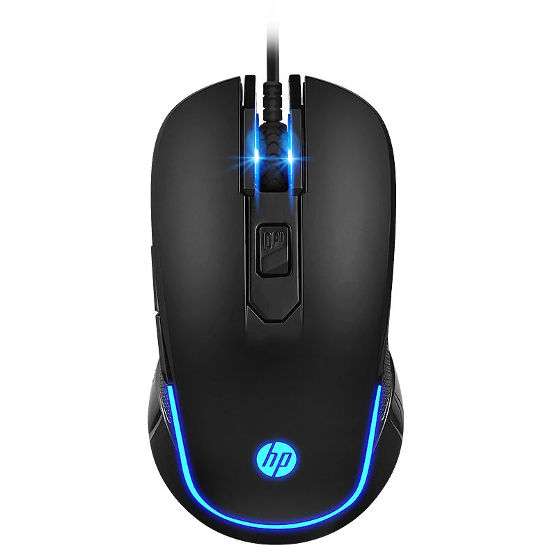 Оригинальная Проводная игровая Оптическая Мышь hp M200 USB, Спортивная макропрограммирование с подсветкой, ключи, Домашний Настольный Ноутбук 800-2400 dpi, новые мыши