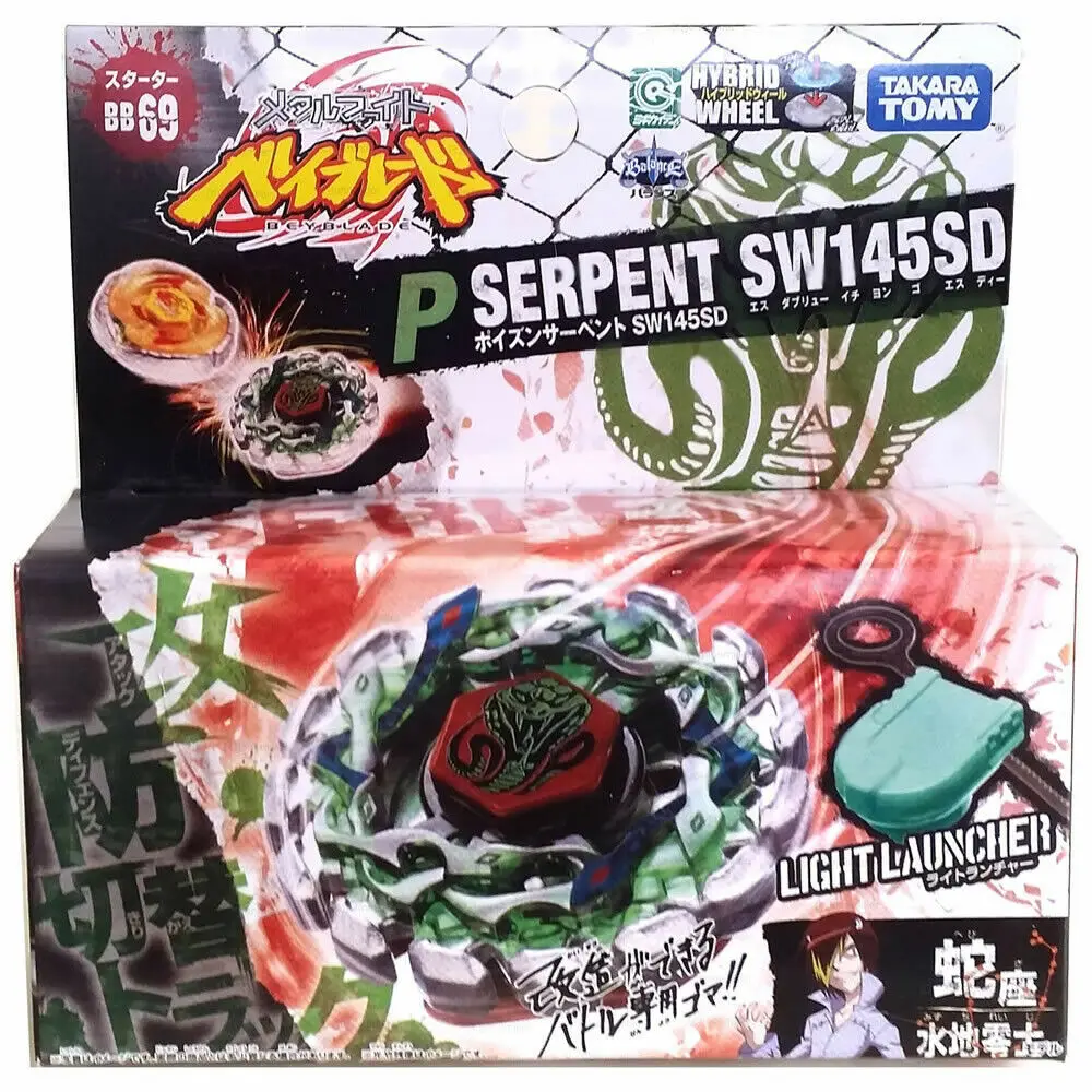 Бесплатная доставка оригинальная ядовитая змея Takara Tomy SW145SD Beyblade (BB69) с пусковым