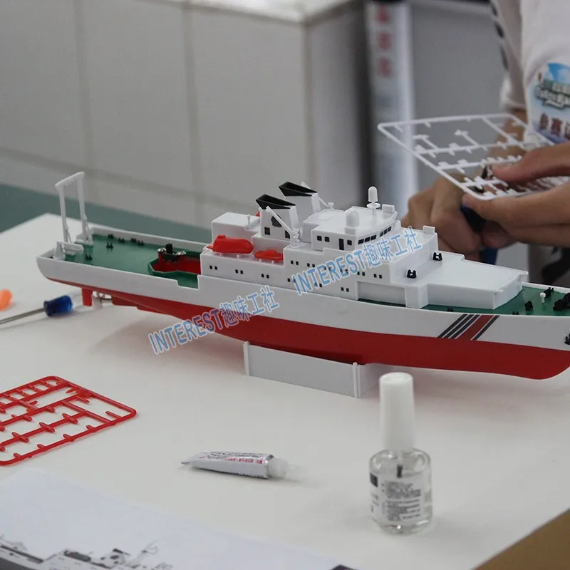 

China Assembled Ship CHILDREN'S Toy Coast Guard Model 2.4G Remote Control Electric Speedboat Ship Excluded Equipment