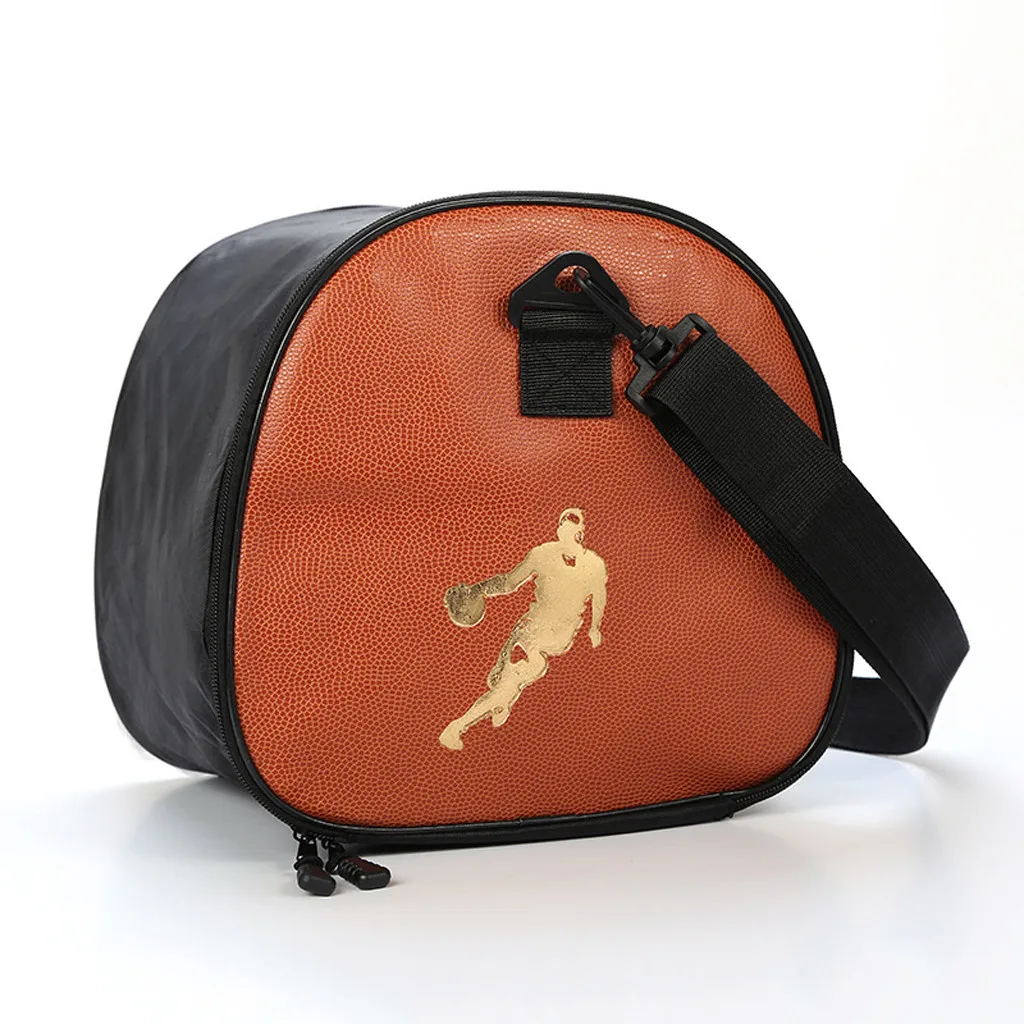 Basketball Bag Outdoor Sports Bag High-Grade Leather designed for basketball Storage Bag with storage pockets for key cup#P35