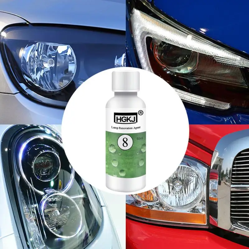 Tanie Środek do czyszczenia szkła pielęgnacja samochodu akcesoria 50ML HGKJ-8 polerowanie samochodów zestaw naprawczy reflektor