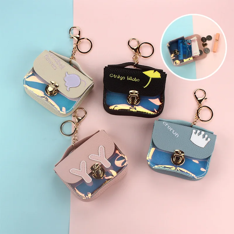 

Purse Girl 2019 new Korean version of the tide student Ms. Xiao Fresh cute little wallet hand bag laser zero wallet.