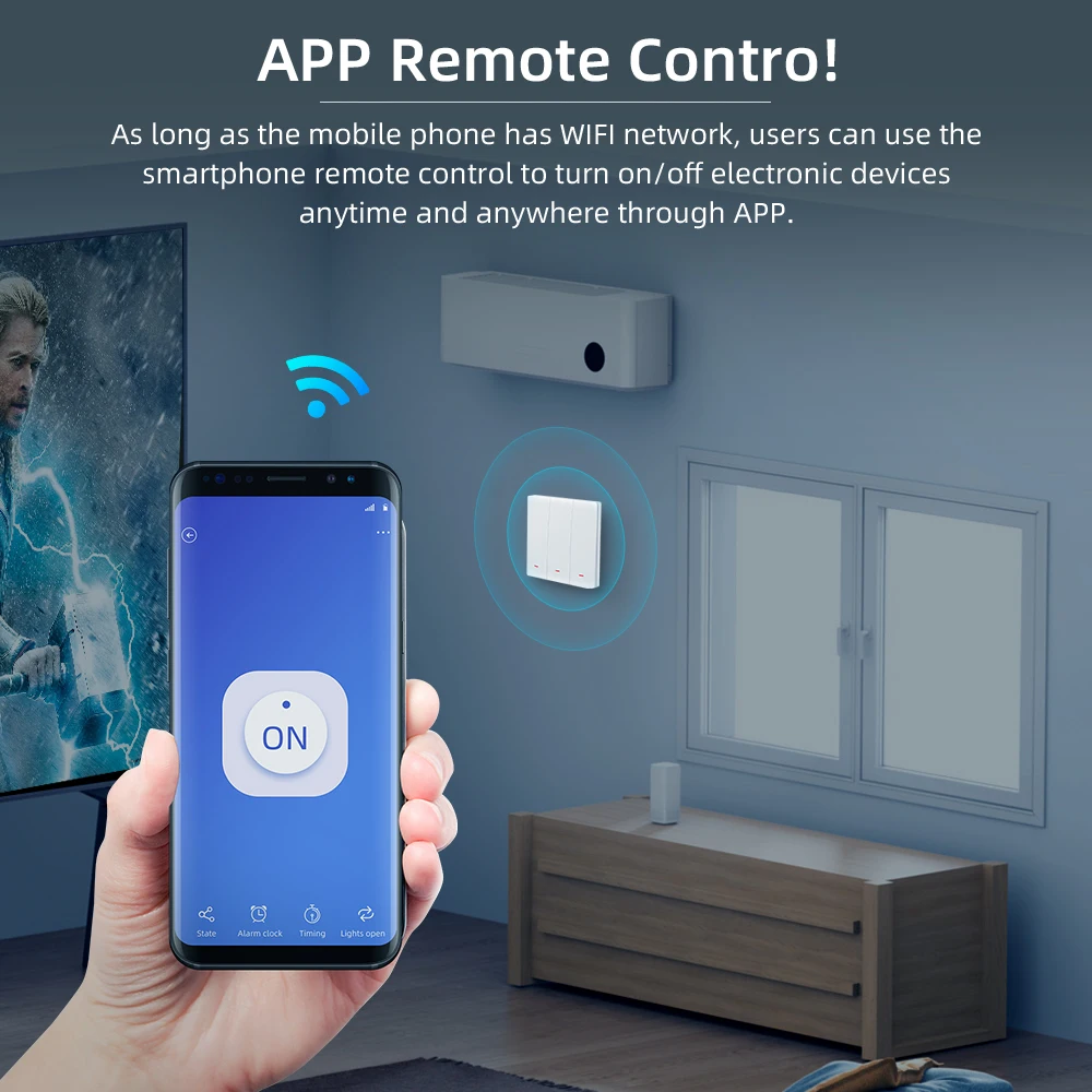 Кнопка WiFi + RF Smart Switch (нулевой FireWire) тип 86 голосовое/умное дистанционное управление