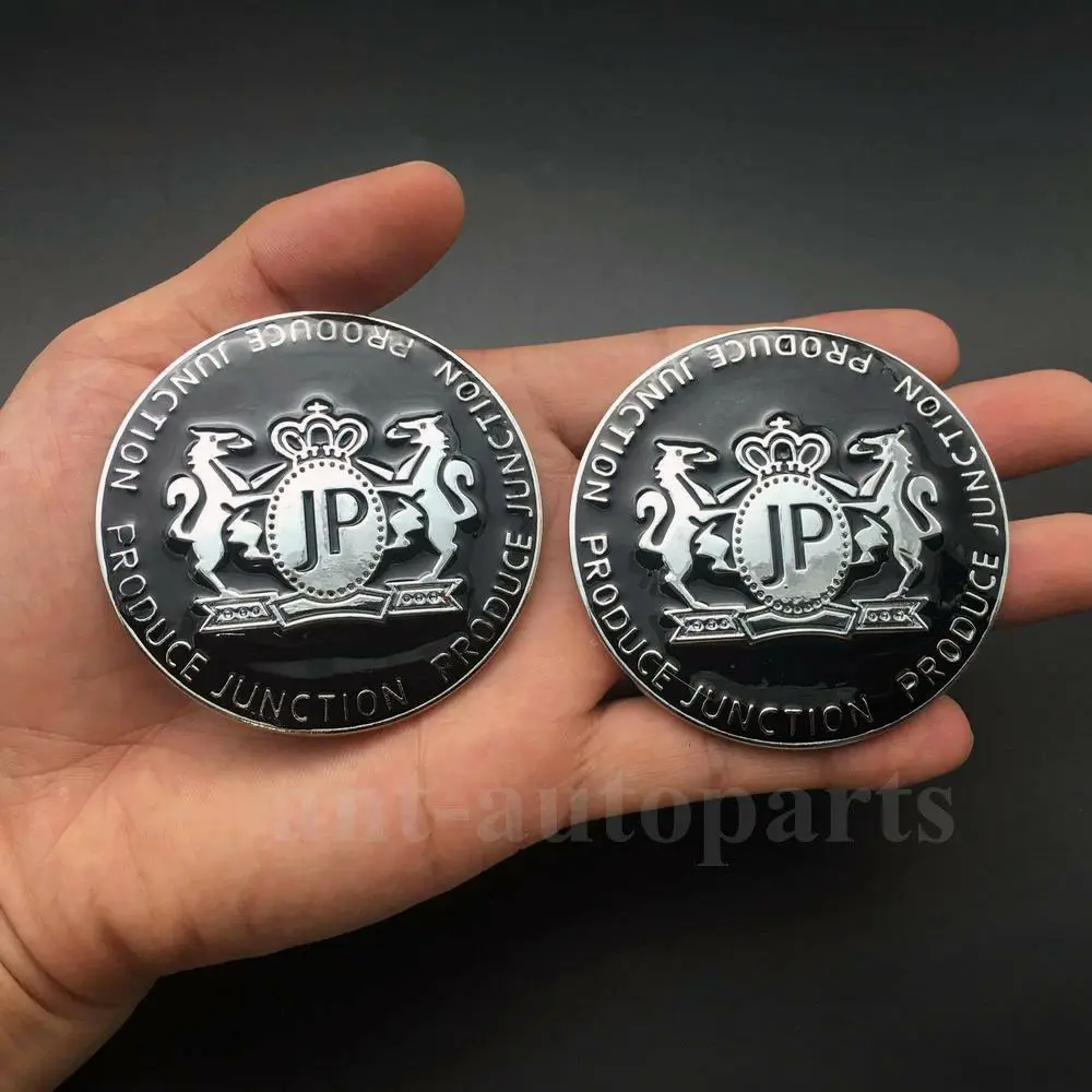 

2pcs Metal JUNCTION PRODUCE JP Luxury VIP Car Trunk Badge Emblem Decal Sticker