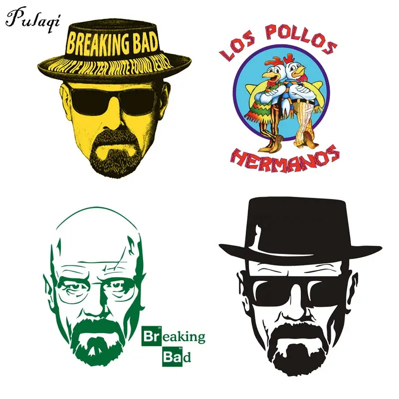 Fashion Breaking Bad Iron-On Transfers For Clothing LOS POLLOS Hermanos Heat Transfers Chicken Brothers T-Shirt Hipster Stickers