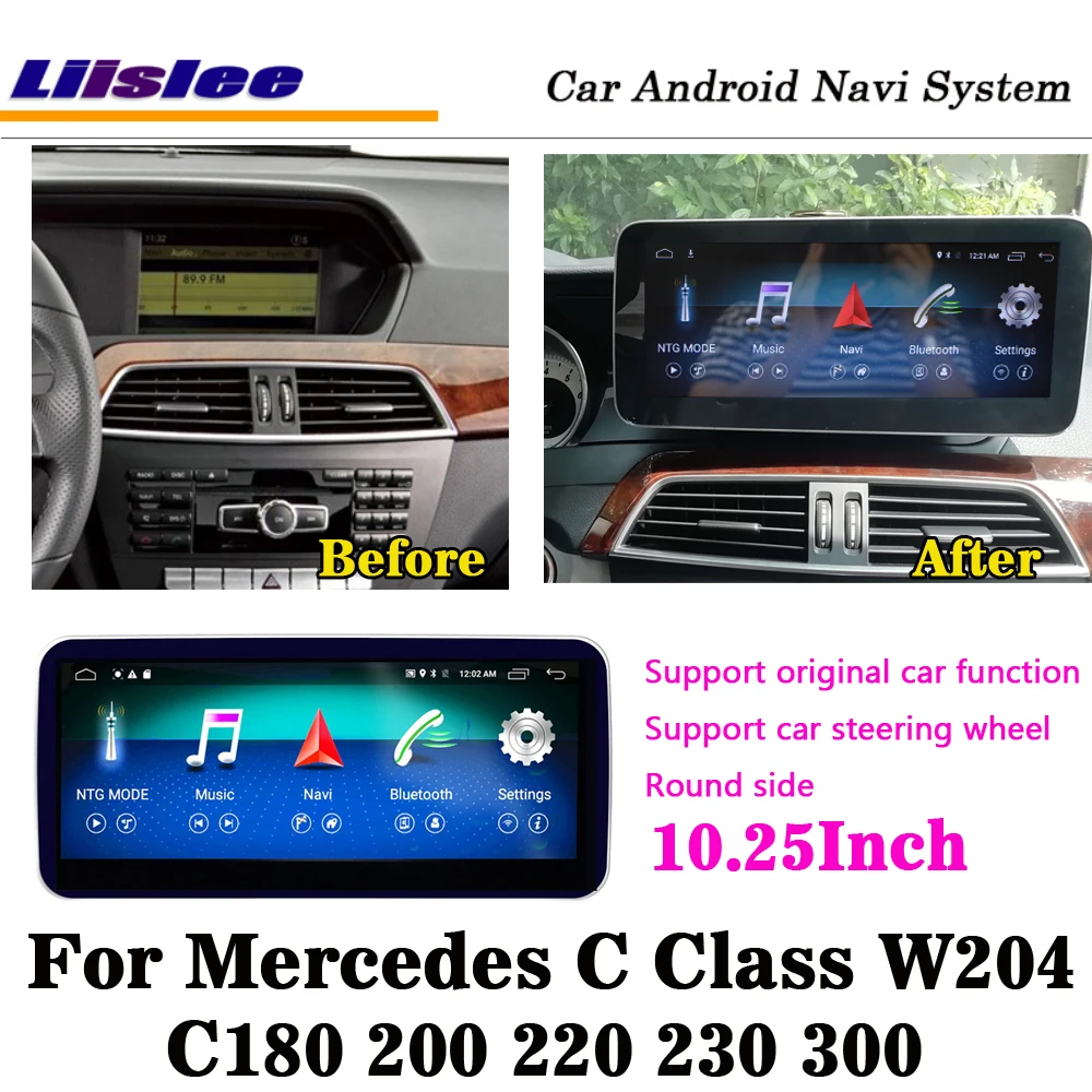Liislee Android для Mercedes C Class W204 C180 C200 C220 C230 2011~ стерео автомобильный экран Carplay gps Navi карта навигации медиа