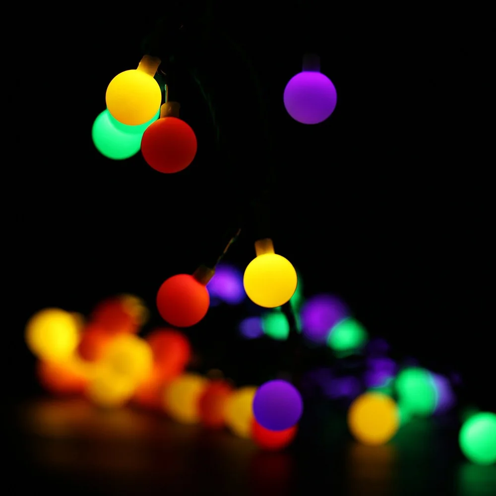 

Small White Ball Lighting Chain 20led8 Mode Decorative Lights Outdoor Indoor Waterproof Christmas Garden Holiday Lights Battery-