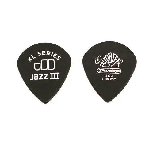 498P1.35 Tortex Jazz III XL Медиаторы 12шт, толщина 1,35мм, Dunlop