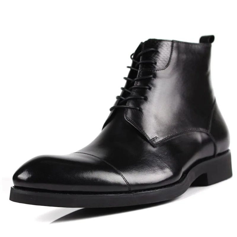 

Autumn And Winter Men's Boots England Short Boots Men's Trend Leather Boot Genuine Leather Martin Boots Business Casual Hight-to