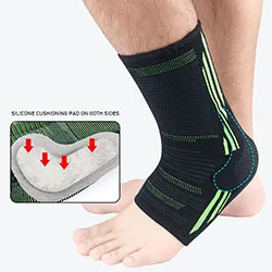 1Pcs 3D Weven Elastische Nylon Strap Ankle Brace Badminton Basketbal Voetbal Taekwondo Fitness Hak Protector