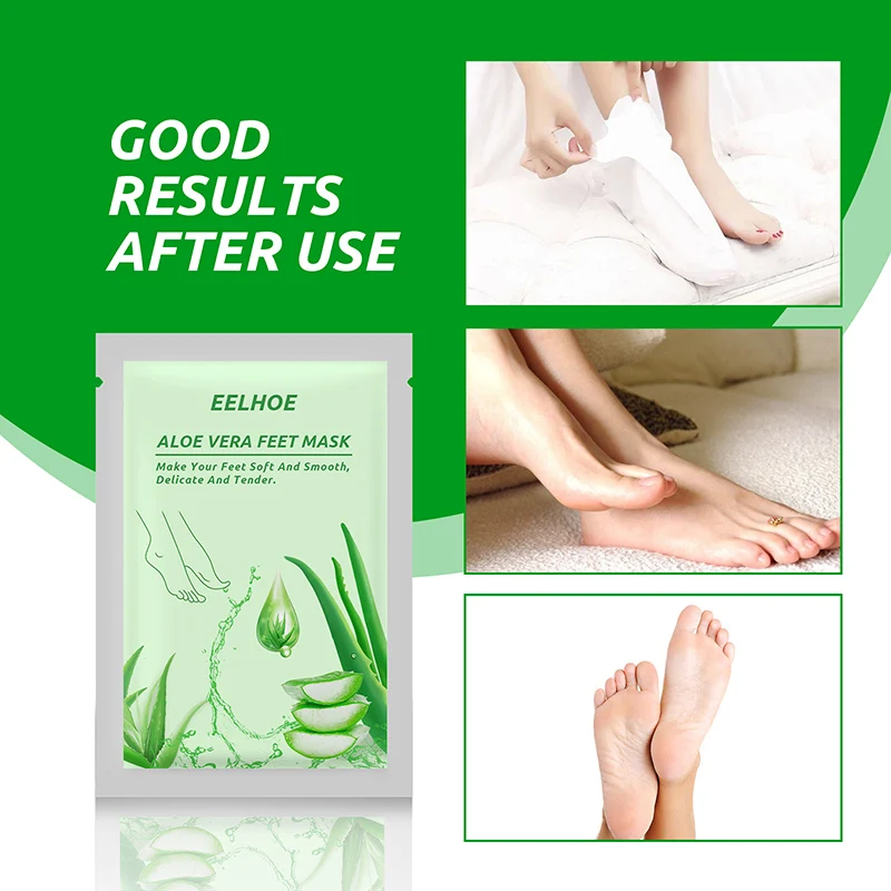 

Aloe Vera Feet Exfoliating Foot Mask Pedicure Socks For Feet Mask Remove Dead Skin Heels Foot Peeling Skin Spa Mask Feet Care