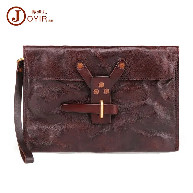 Men Wallet wristlet Clutch-Bag Purse Leather Money Handy Long Fashion Large-Capacity Design Men Business Day Clutch Bag Vintage - Цвет: coffee