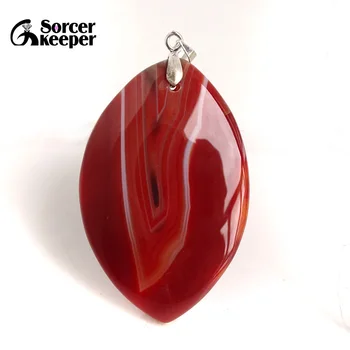 

High Quality Pendentif Real Natural Red Botswana Agates Stone Pendant Chains Necklace For Women Jewelry Making BC060