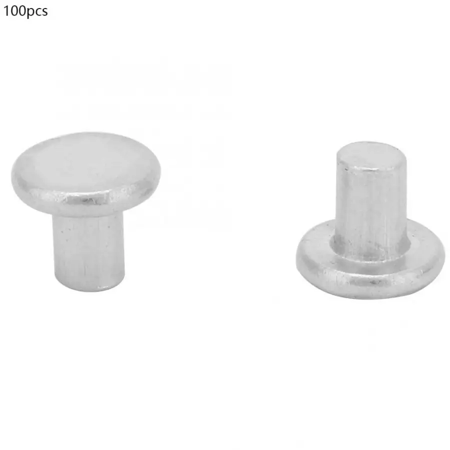 

Rivets For Leather 100pcs Tool Accessories M3-3/4/5 Aluminum Flat Head Solid Rivet Set Higher Mechanical Strength