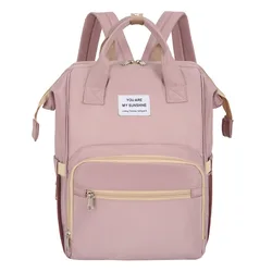 Sac de maternité de grande capacité 38x28x15CM, sac à dos de voyage en plein air pour bébé, sac à couches multifonctionnel décontracté pour maman 
